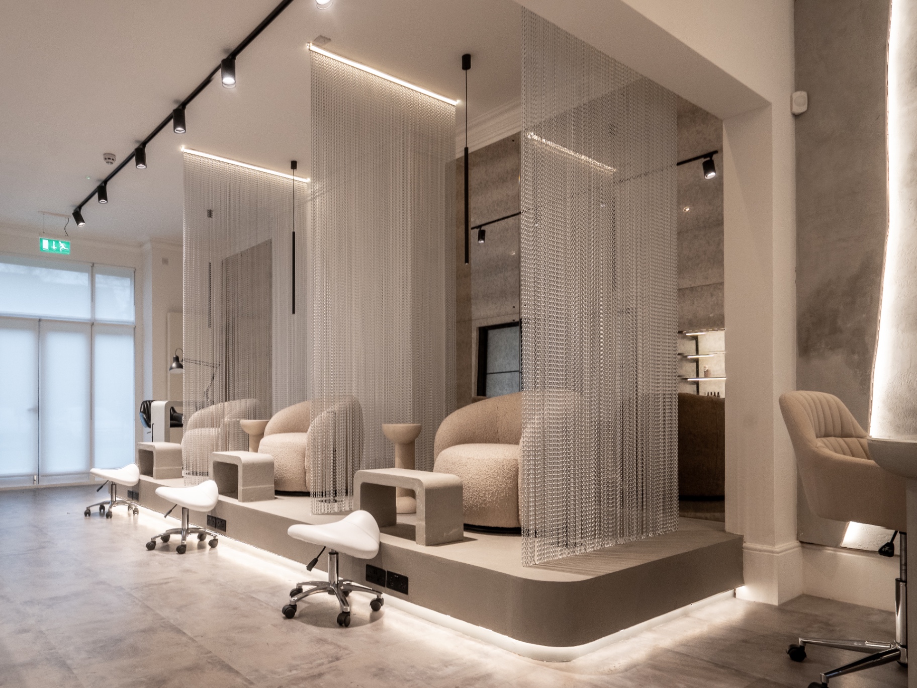 Commercial interior with fitted furniture